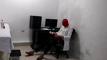 Perverted doctor masturbates after treating a cute patient