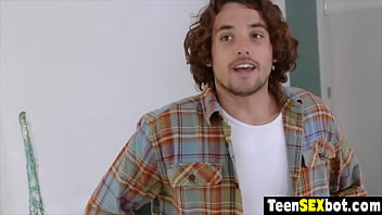 Skinny teen in sexy boots gets destroyed