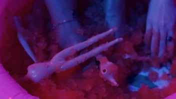 Messy feet fucking barbies