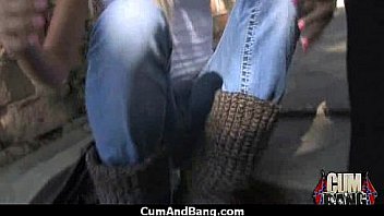 Black slut group in her mouth 15