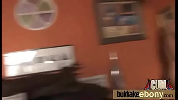 Black girl sucks many white cocks in redneck group 2