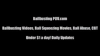 Ballbusting and ball squeezing femdom vids