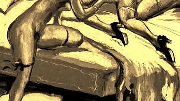 Retro erotic drawings