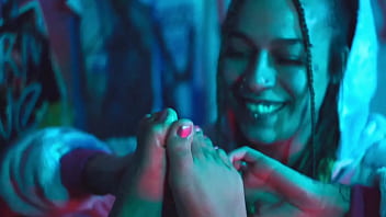 Tickling feet and pussy play with lesbian friend Tickling feet and pussy play with lesbian friend