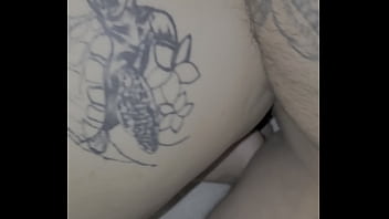 Stupid bitch taking a cock from behind