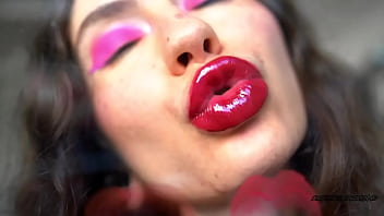 Tender naughty red kiss