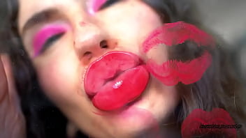 Tender naughty red kiss