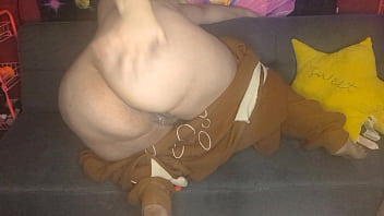 Lunalusts4u in cute onesie teasing your cock