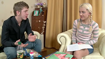 Teen student doesn't wanna study she wants a big cock in the ass