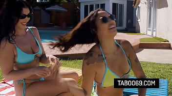 Lucky stud fucks two hot milf pussies outdoor Lucky stud fucks two hot milf pussies outdoor