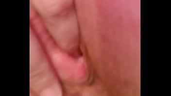 Horny blonde fingers