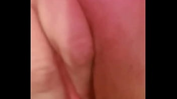 Horny blonde fingers