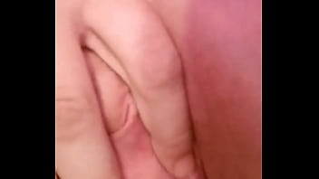 Horny blonde fingers