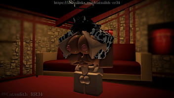 Made her wear a cow bikini then fucked her hard~