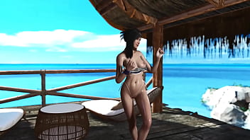 Young oiled tifa lockhart stubbornly seduces you into sex during vacation