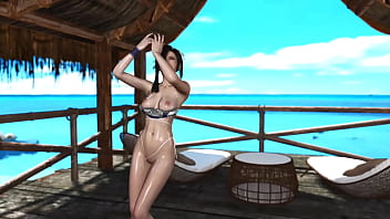 Young oiled tifa lockhart stubbornly seduces you into sex during vacation