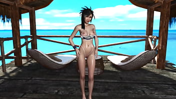 Young oiled tifa lockhart stubbornly seduces you into sex during vacation
