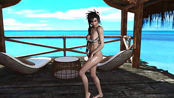 Young oiled tifa lockhart stubbornly seduces you into sex during vacation