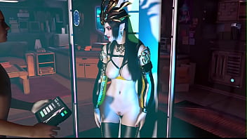 3d sexy asian robot wearing sexy lingerie got her wet pussy fucked so hard