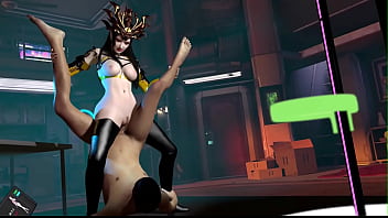 3d sexy asian robot wearing sexy lingerie got her wet pussy fucked so hard