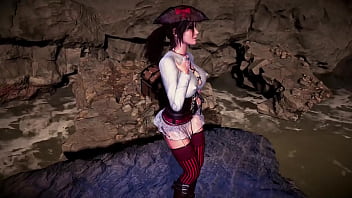 Leader Of Thieves Lara Croft Shows Her Tanned Body On The Seashore thumbnail