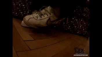 She spreads them wide