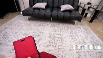 Teen slut shows her skinny pussy to her stepbro for favors