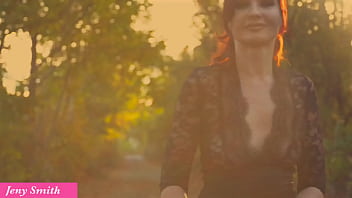 Jeny smith playing herself in public