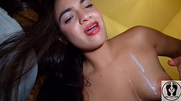 Cuckold wet sloppy blowjob saliva spit from my pussy view