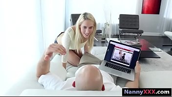 Babysitter cadence lux threesome on sofa