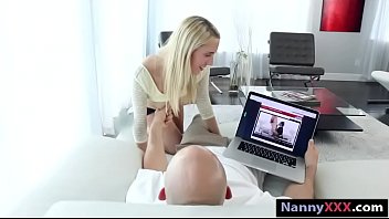 Babysitter cadence lux threesome on sofa