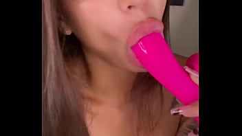 Wet blowjob with dildo and pussy games naughty brunette susy gala