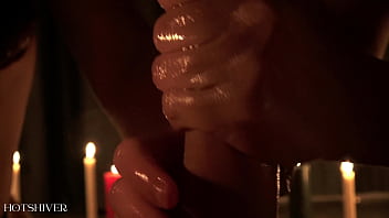 Threesome sex by candlelight