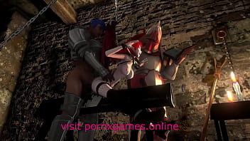 Jailed succubus fucked by knights