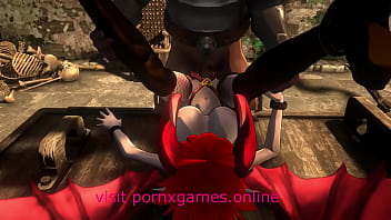 Jailed succubus fucked by knights