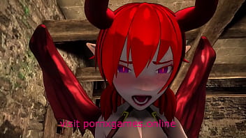 Jailed succubus fucked by knights