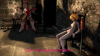 Jailed succubus fucked by knights