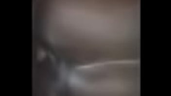 Black pussy sliding back on white cock