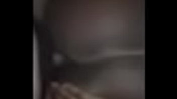 Black pussy sliding back on white cock