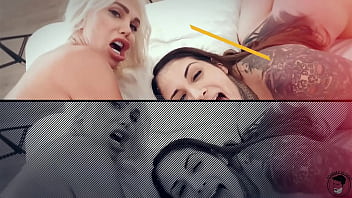 Curvy pornstars fucking my cock in hot threesome