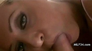 Big breated horny milf's bedroom seduction