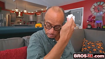 Dj oiling up that teen booty before a hard halloween pounding