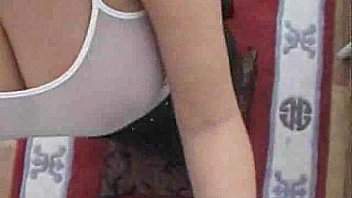 Demi dean wanks cock on her big tits