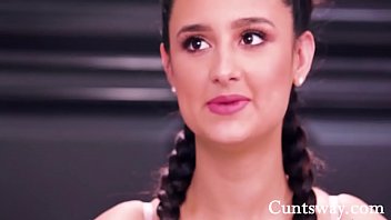 Lesbian hotties fuck their new subject