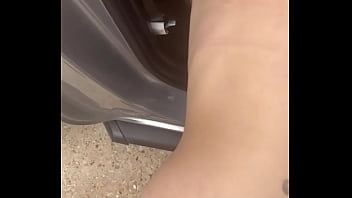 Streetwalker shows off her tight booty before taking a cock in public