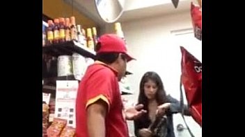 Girl busted masturbating in shop