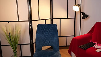 Sexy witch masturbates in doggy style