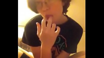 She rubs and licks fingers