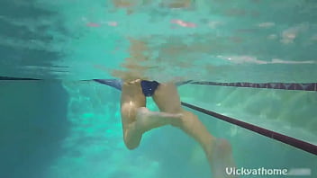 Teal conrad & vicky vette having some lesbian fun inside the pool