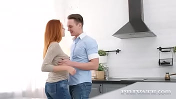 Candy squirting redhead takes a creampie